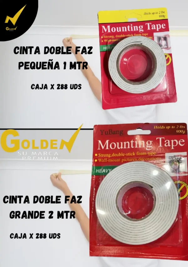 Cinta Doble Faz 1M y 2M GOLDEN