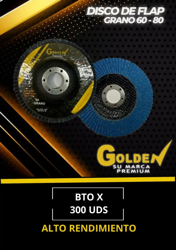 Disco de Flap Grano 60 y 80 GOLDEN