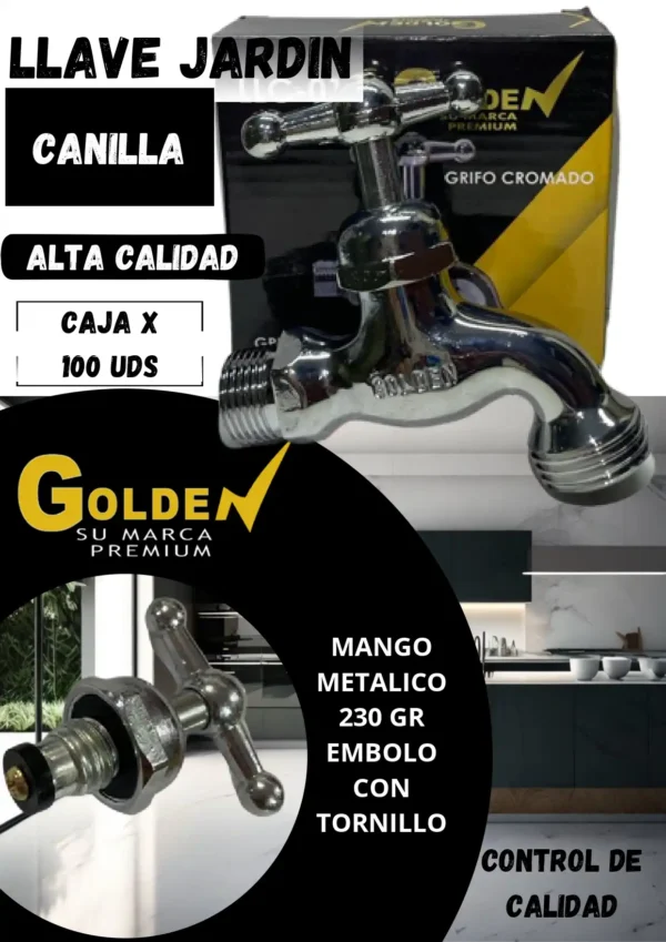 Llave para Jardín Canilla GOLDEN